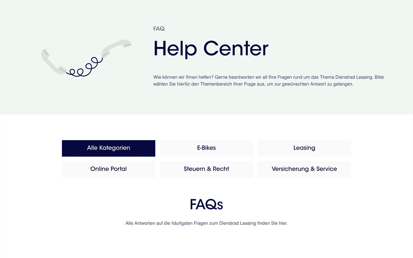 Screenshot Helpcenter